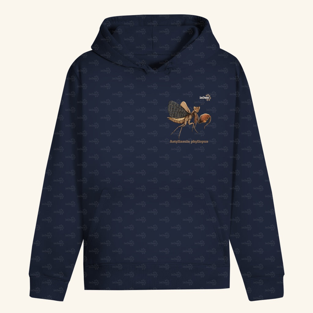 Unisex Bio Hoodie mit Bauchtasche | Riesenboxermantis Astyliasula phyllopus