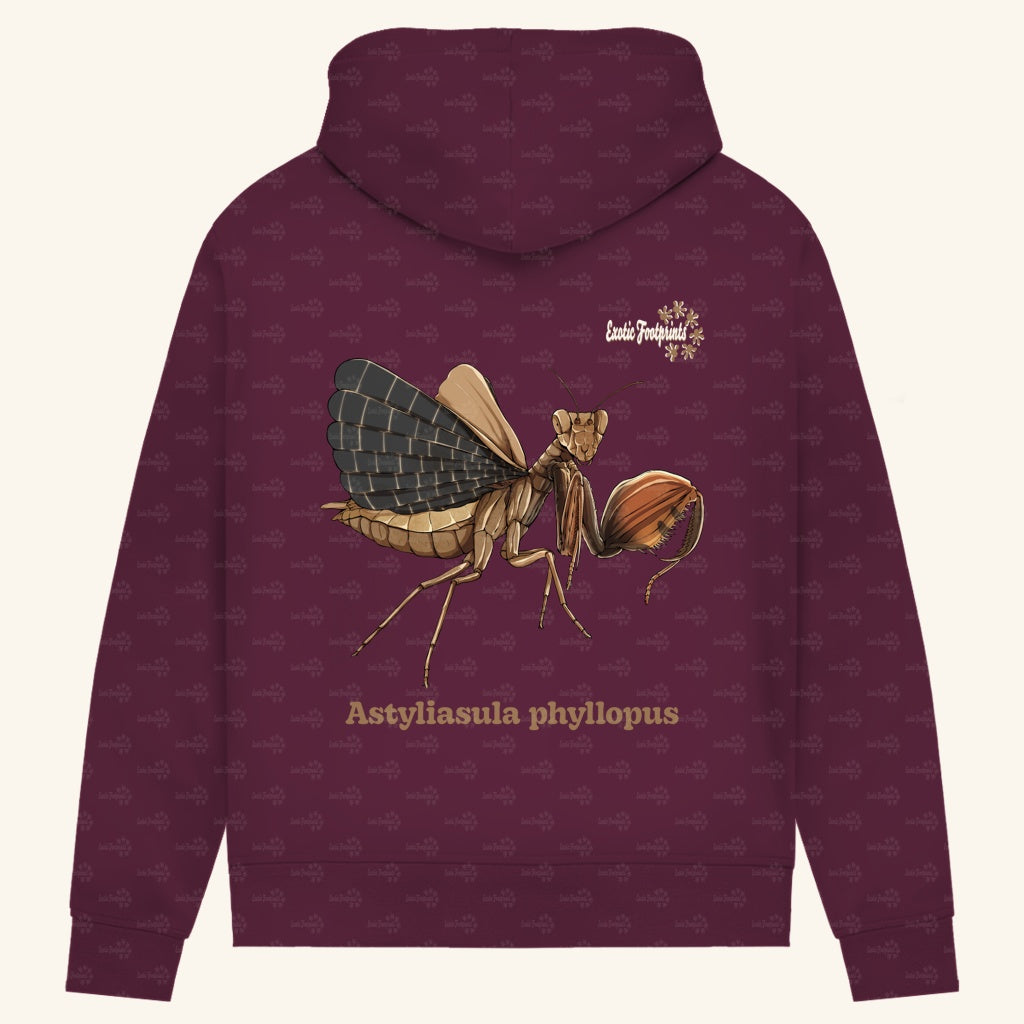 Damen Bio Hoodie mit Seitentaschen | Riesenboxermantis Astyliasula phyllopus