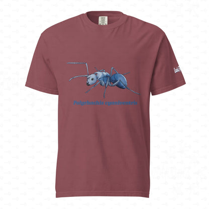 Dunkles Schweres Unisex-T-Shirt | | Blau schillernde Schuppenameise ( Polyrhachis cyaniventris )