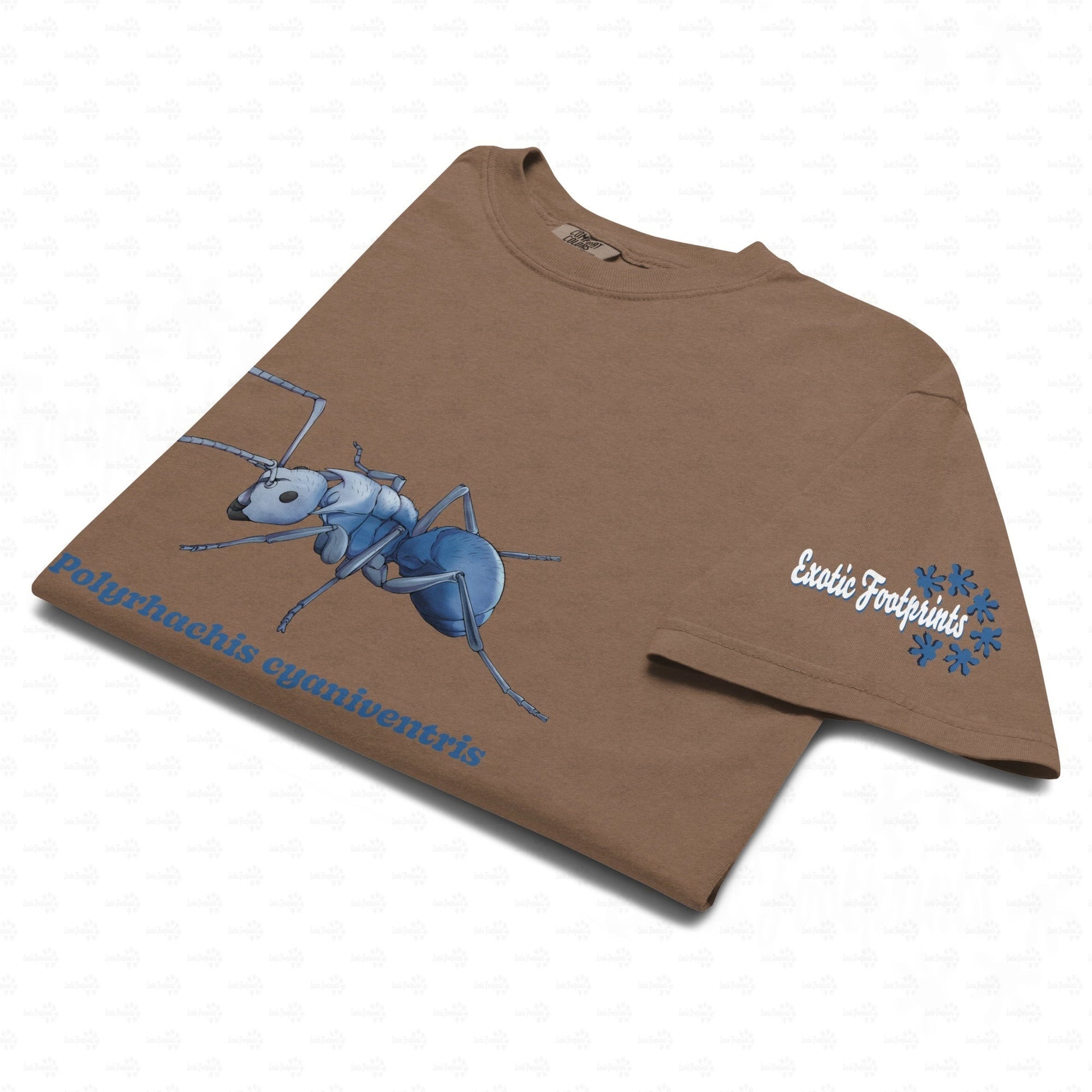 Dunkles Schweres Unisex-T-Shirt | | Blau schillernde Schuppenameise ( Polyrhachis cyaniventris )