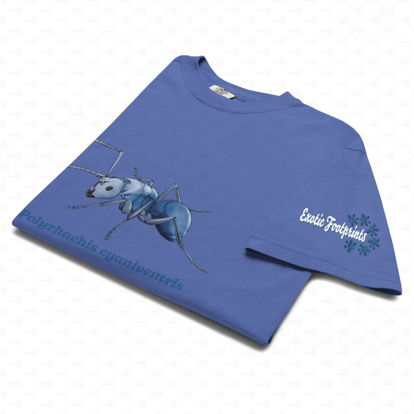 Dunkles Schweres Unisex-T-Shirt | | Blau schillernde Schuppenameise ( Polyrhachis cyaniventris )