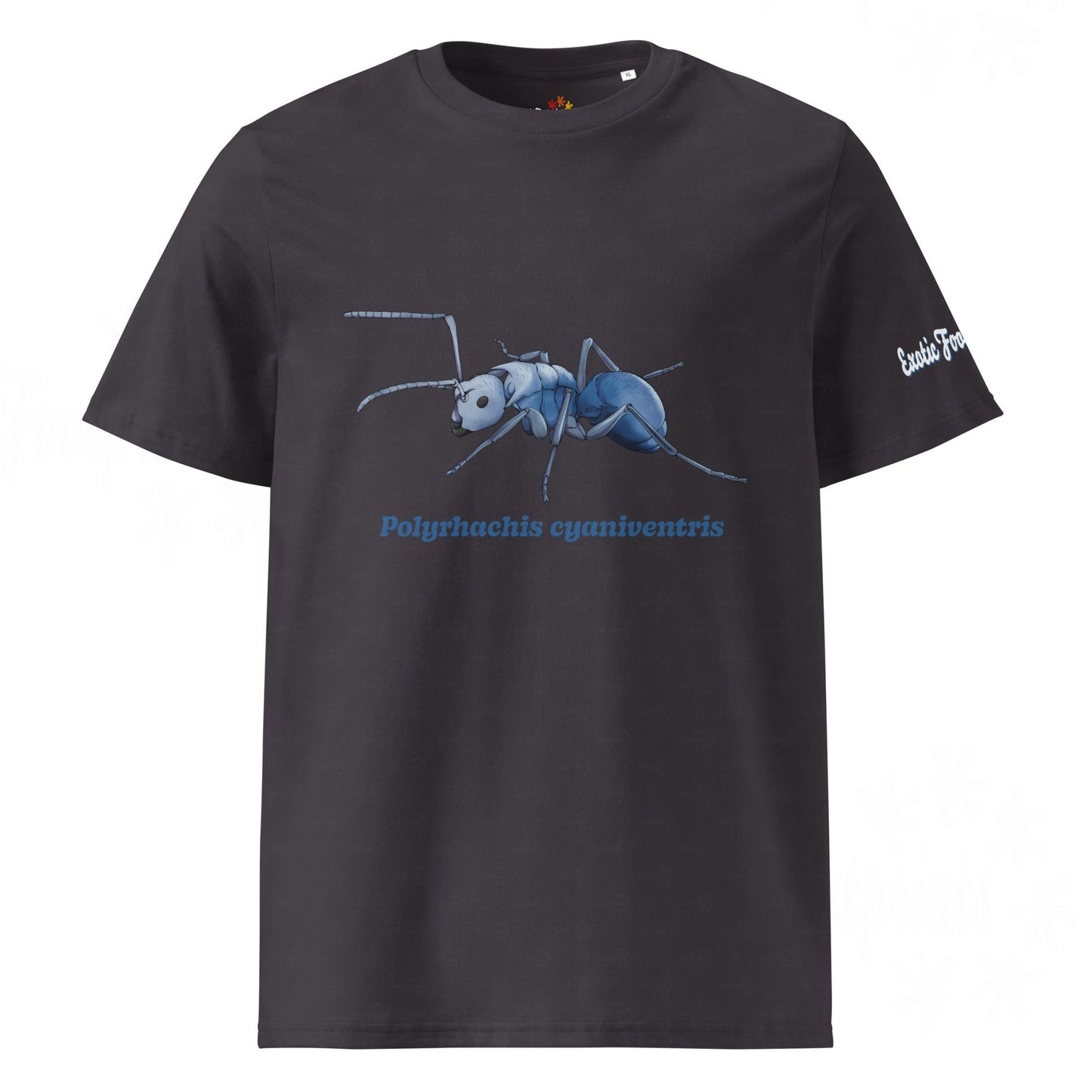 Bio Baumwoll T-shirt | Blau schillernde Schuppenameise ( Polyrhachis cyaniventris )