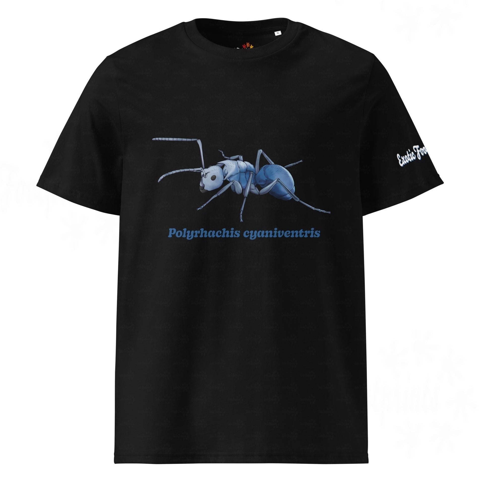 Bio Baumwoll T-shirt | Blau schillernde Schuppenameise ( Polyrhachis cyaniventris )