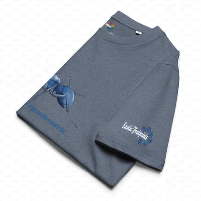 Bio Baumwoll T-shirt | Blau schillernde Schuppenameise ( Polyrhachis cyaniventris )