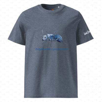 Bio Baumwoll T-shirt | Blau schillernde Schuppenameise ( Polyrhachis cyaniventris )