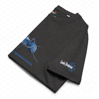Bio Baumwoll T-shirt | Blau schillernde Schuppenameise ( Polyrhachis cyaniventris )