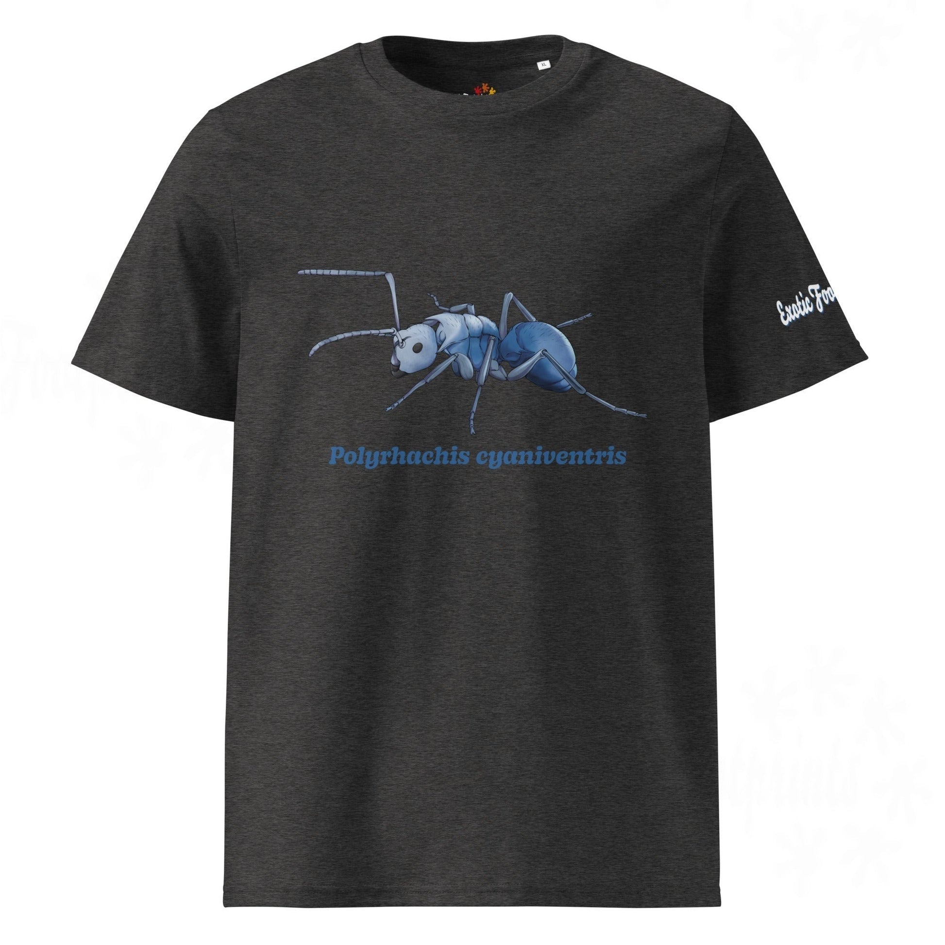 Bio Baumwoll T-shirt | Blau schillernde Schuppenameise ( Polyrhachis cyaniventris )