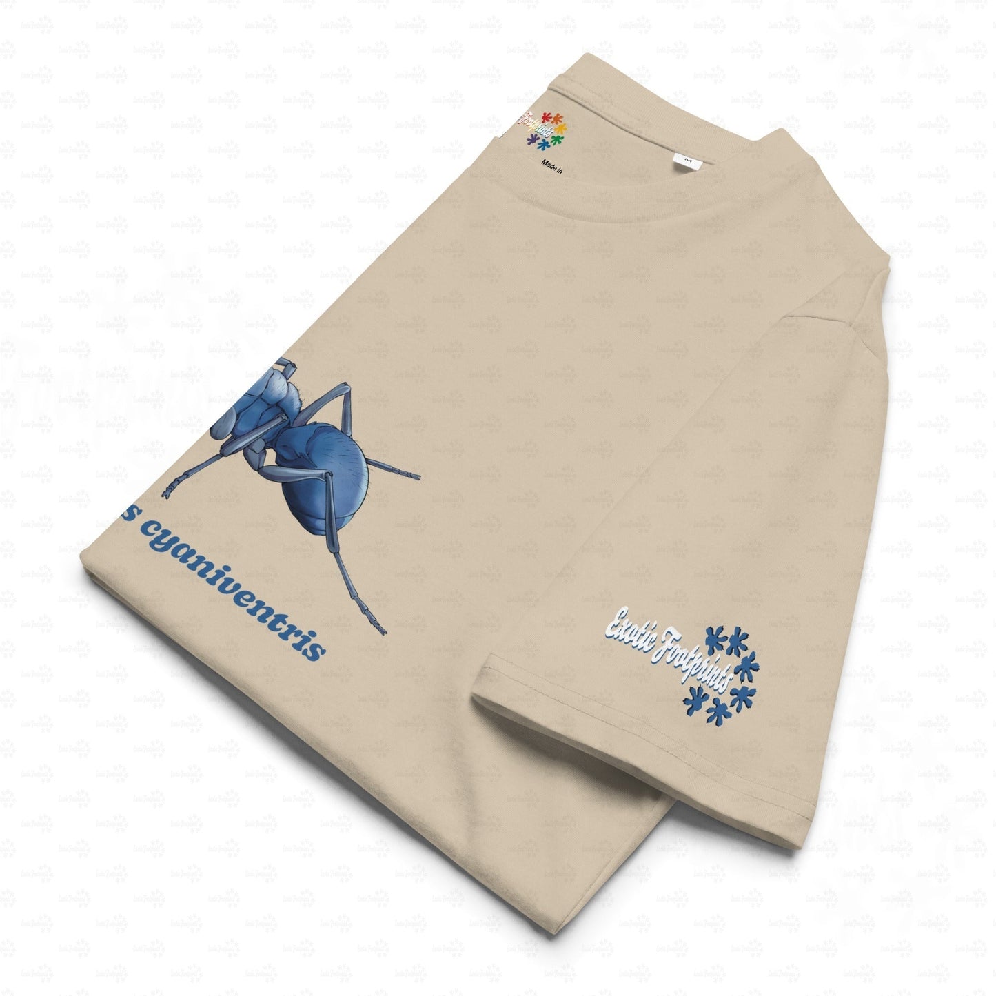 Bio Baumwoll T-shirt | Blau schillernde Schuppenameise ( Polyrhachis cyaniventris )