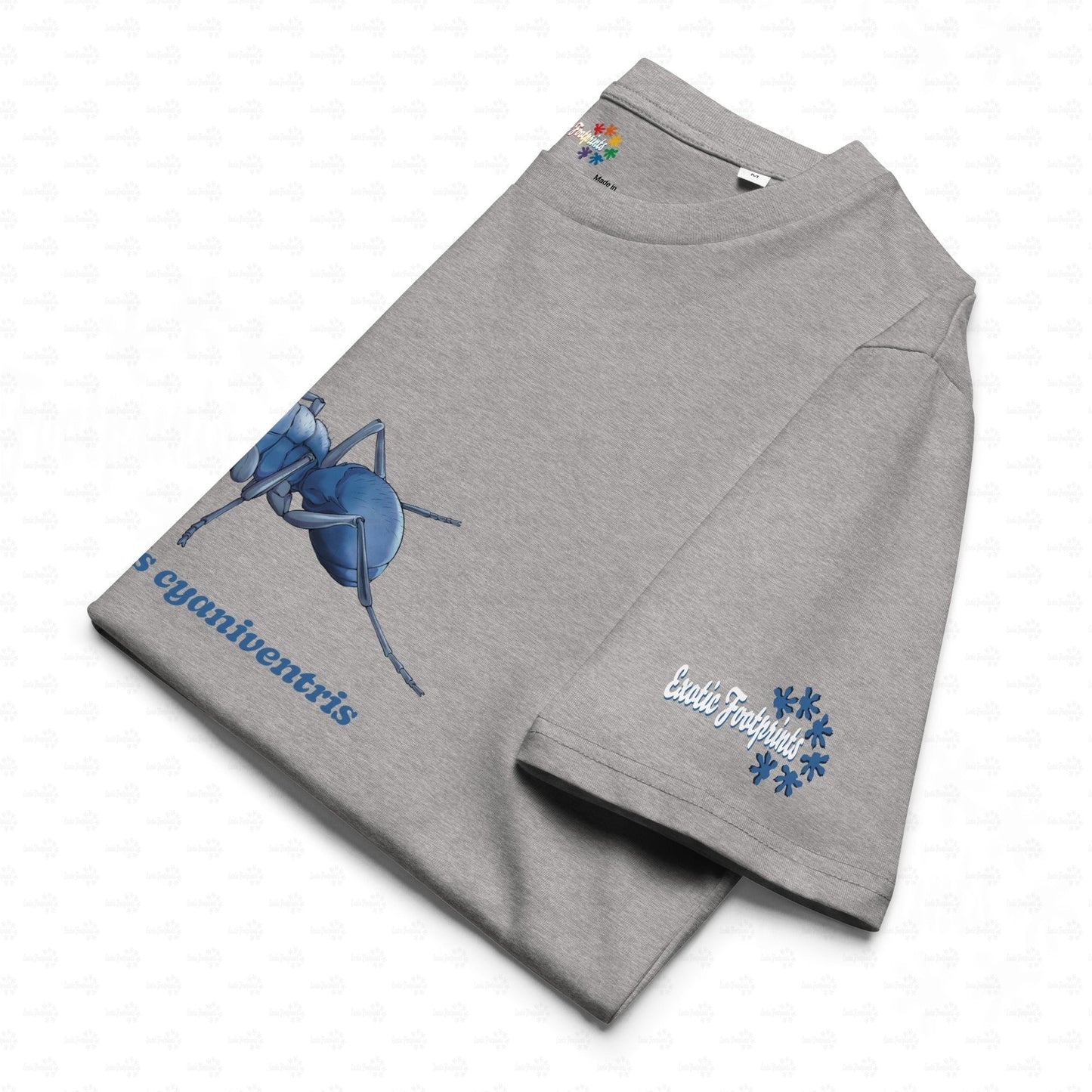 Bio Baumwoll T-shirt | Blau schillernde Schuppenameise ( Polyrhachis cyaniventris )