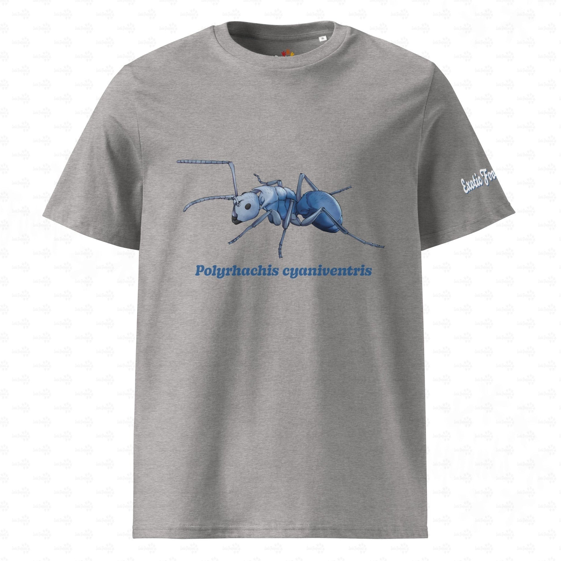 Bio Baumwoll T-shirt | Blau schillernde Schuppenameise ( Polyrhachis cyaniventris )