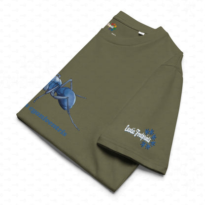 Bio Baumwoll T-shirt | Blau schillernde Schuppenameise ( Polyrhachis cyaniventris )