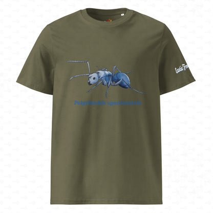 Bio Baumwoll T-shirt | Blau schillernde Schuppenameise ( Polyrhachis cyaniventris )