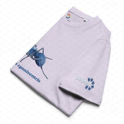 Bio Baumwoll T-shirt | Blau schillernde Schuppenameise ( Polyrhachis cyaniventris )